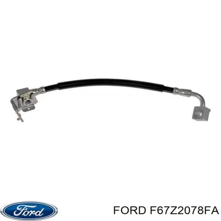 F67Z2078FA Ford Шланг гальмівний передній, правий
