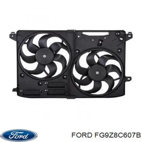Купити FG9Z8C607B Ford Дифузор радіатора охолодження, в зборі з двигуном і крильчаткою