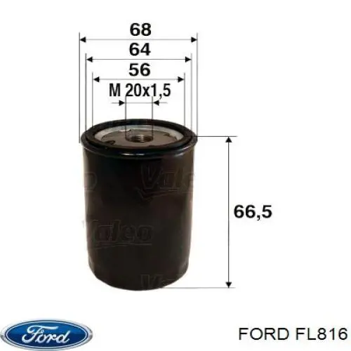 FL816 Ford фільтр масляний