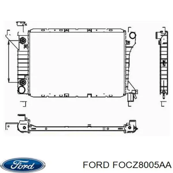 FOCZ8005AA Ford Радіатор охолодження двигуна