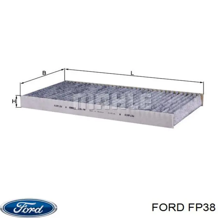 Фільтр повітряний обігрівача Ford FP38 ціна, від 3.78 USD