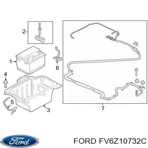 Купити FV6Z10732C Ford Піддон акумулятора (АКБ)