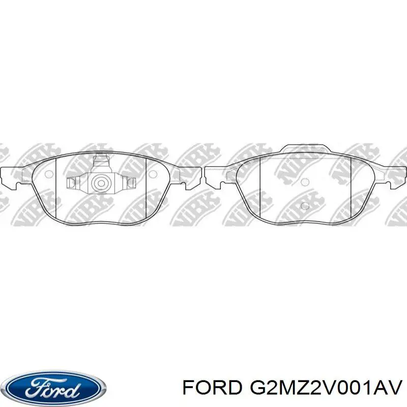 Купити G2MZ2V001AV Ford Колодки гальмівні передні, дискові
