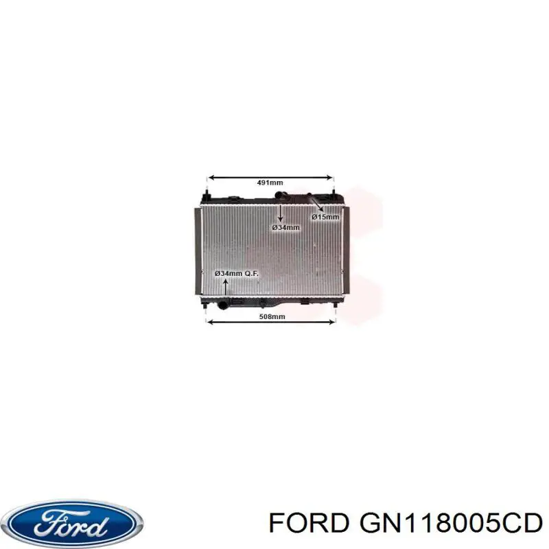GN118005CD Ford Радіатор охолодження двигуна