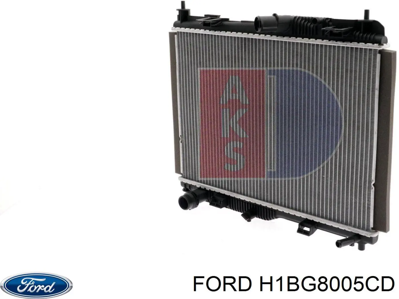 H1BG8005CD Ford радіатор охолодження двигуна