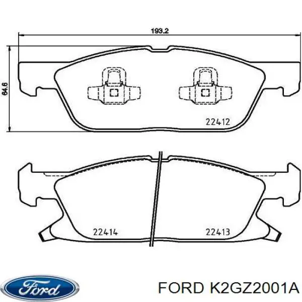 K2GZ2001A Ford Передні гальмівні колодки