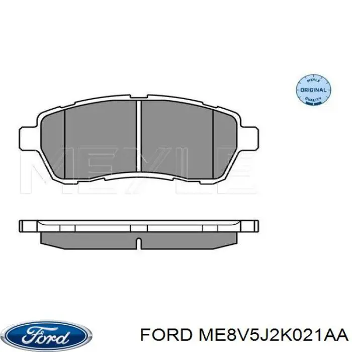 Колодки гальмівні передні, дискові ME8V5J2K021AA Ford