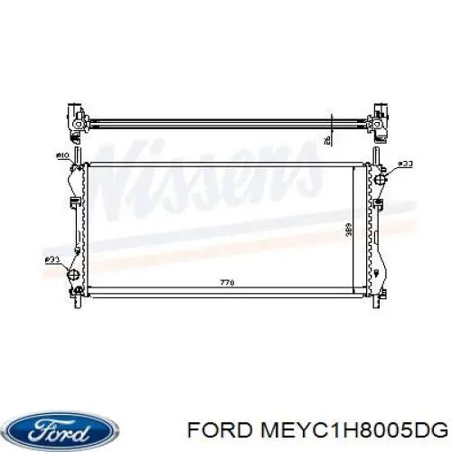 Радіатор основний Ford MEYC1H8005DG ціна, від 88.83 USD