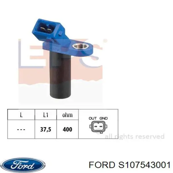 S107543001 Ford датчик положення (оборотів коленвалу)
