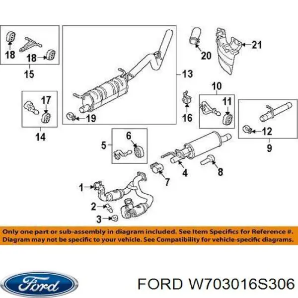 Болт/гайка кріплення 6194157 Ford