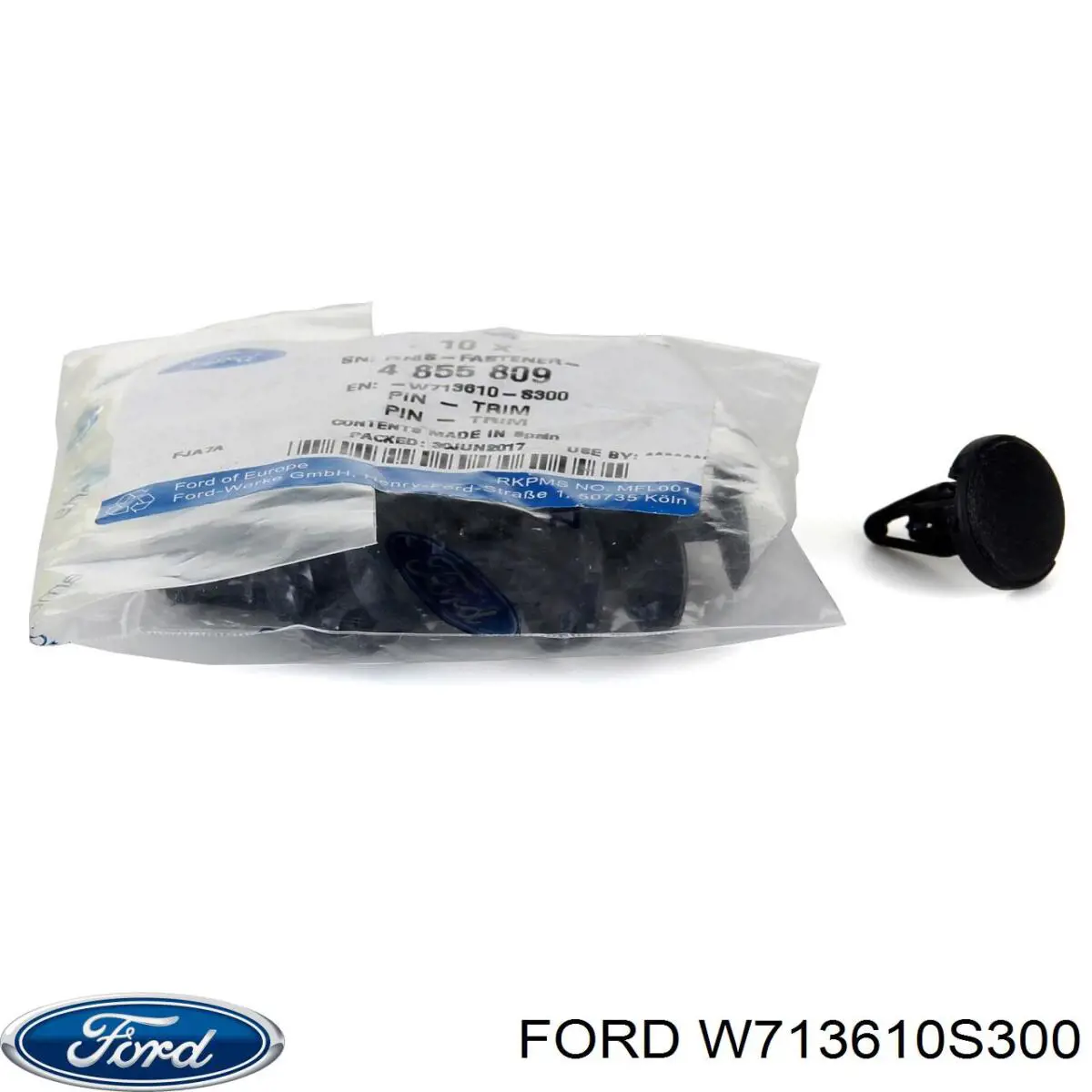 Пістон (кліп) кріплення бампера, переднього W713610S300 Ford