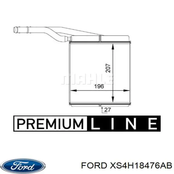 Радіатор пічки (обігрівача) Ford XS4H18476AB ціна, від 26.01 USD