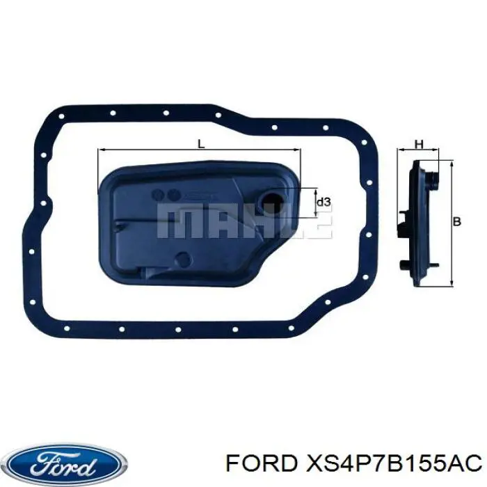 Купити XS4P7B155AC Ford Масло і фільтр в коробку автомат 