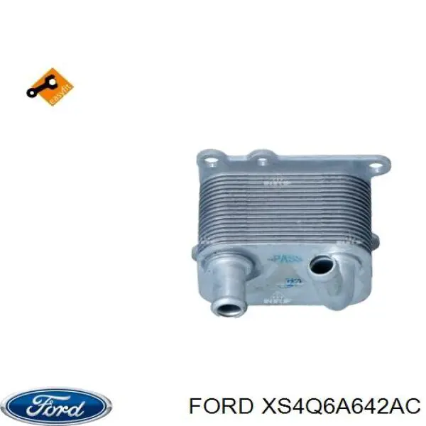 XS4Q6A642AC Ford радіатор масляний (холодильник, під фільтром)