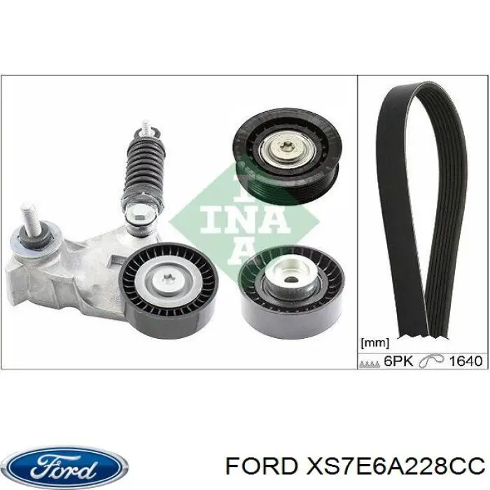 Натягувач приводного ременя Ford XS7E6A228CC ціна, від 48.56 USD