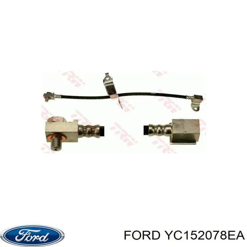 Шланг гальмівний передній, правий Ford YC152078EA ціна, від 15.29 USD