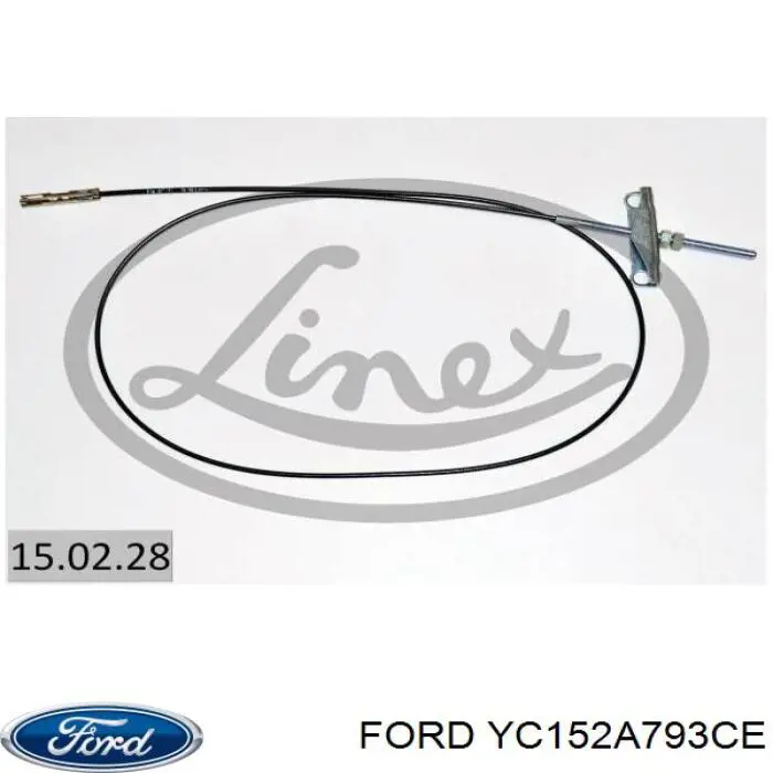 Трос ручного гальма, проміжний Ford YC152A793CE ціна, від 8.88 USD