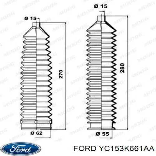 Пильник рульового механізму/рейки, лівий YC153K661AA Ford