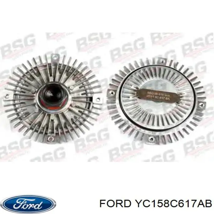 Вентилятор/крильчатка радіатора охолодження YC158C617AB Ford