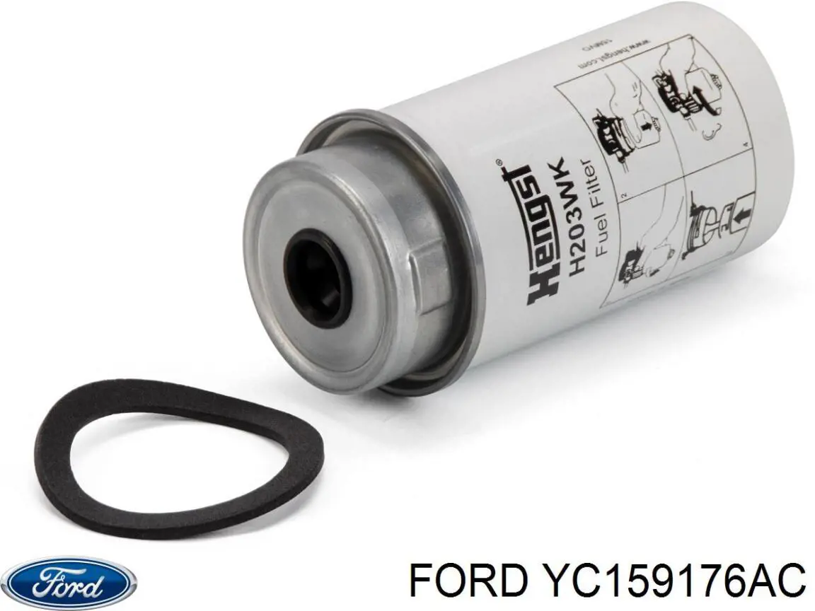 Паливний фільтр YC159176AC Ford