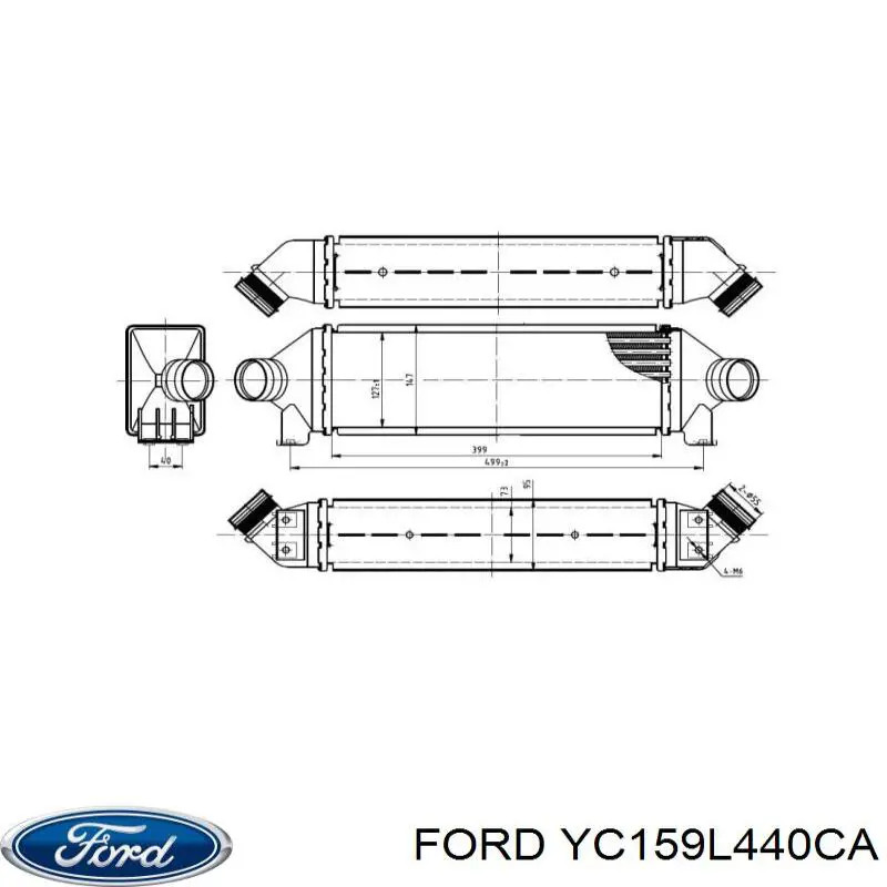 Купити YC159L440CA Ford Радіатор интеркуллера