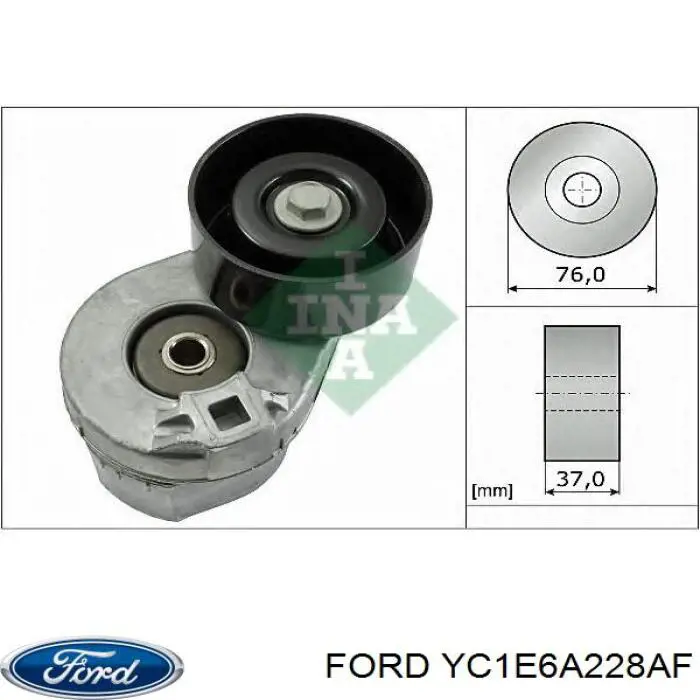 Купити YC1E6A228AF Ford Натягувач приводного ременя