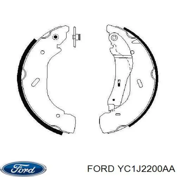 Колодки гальмові задні, барабанні YC1J2200AA Ford