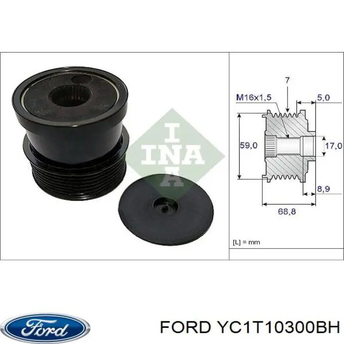 Генератор YC1T10300BH Ford