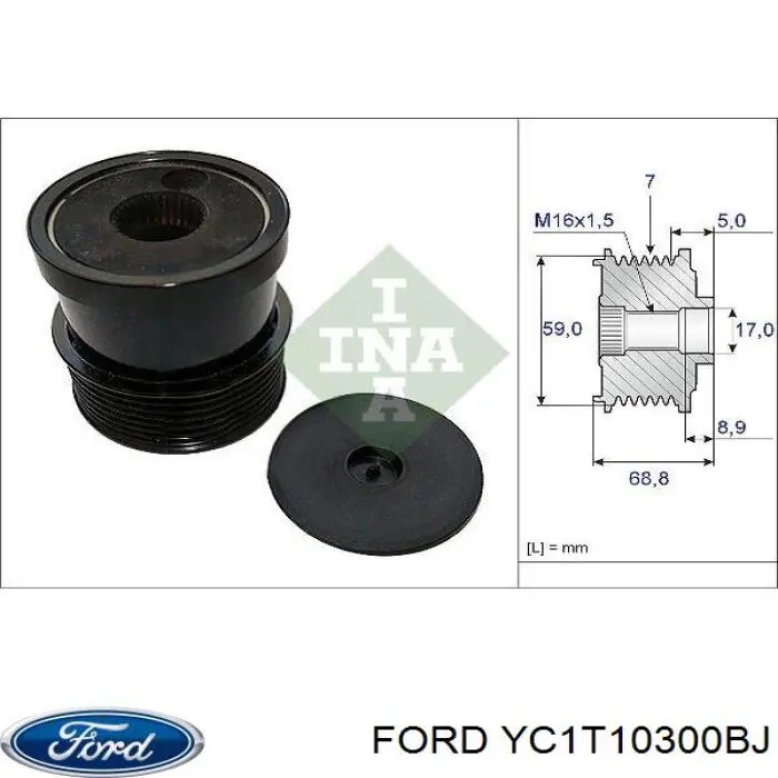 Генератор YC1T10300BJ Ford