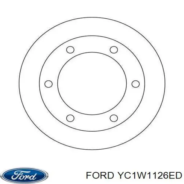 Барабан гальмівний задній YC1W1126ED Ford