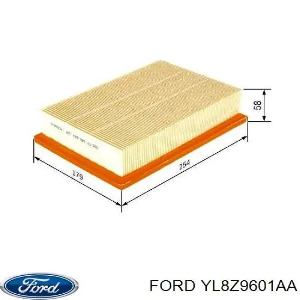 YL8Z9601AA Ford Повітряний фільтр двигуна