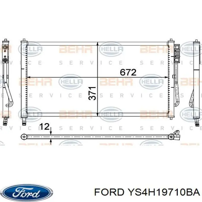 YS4H19710BA Ford Конденсатор