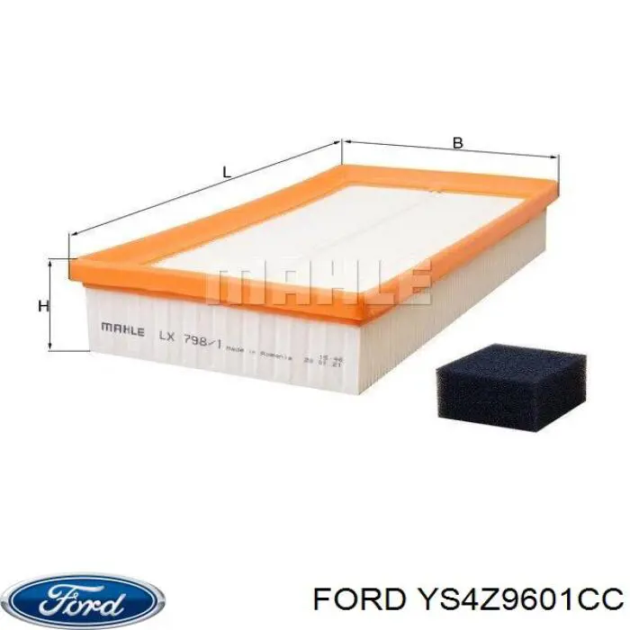 Елемент повітряного фільтра Ford YS4Z9601CC ціна, від 3.40 USD