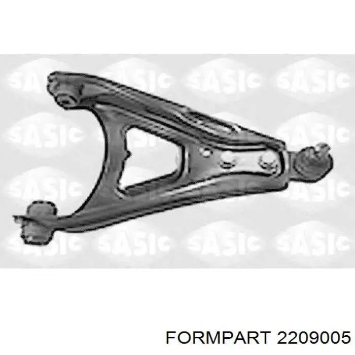 Важіль передньої підвіски нижній, правий 2209005 Formpart/Otoform