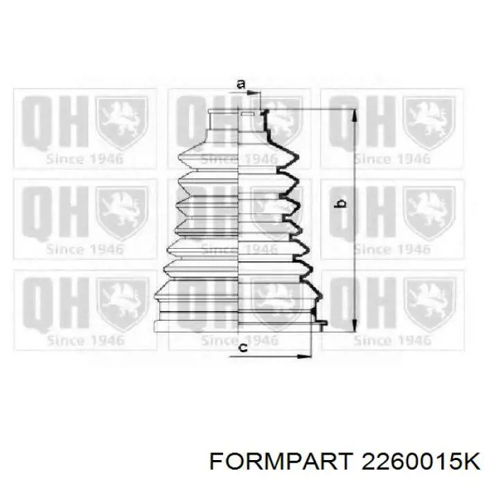 Купити 2260015K Formpart/Otoform Пильник шарніра приводу