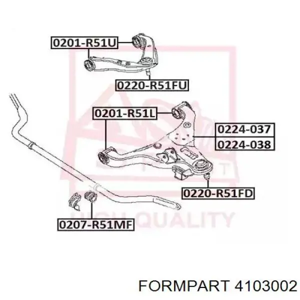 Кульова опора, нижня Formpart/Otoform 4103002 ціна, від 6.71 USD