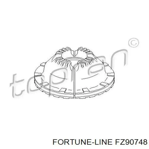Купити FZ90748 Fortune Line Хомут кріплення втулки стабілізатора, переднього