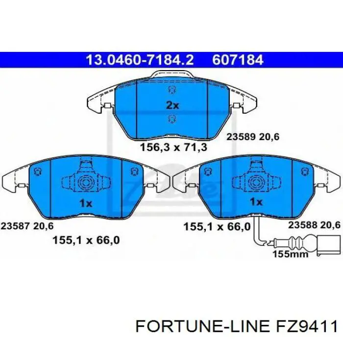 Сайлентблок нижнього важеля передньої підвіски Fortune Line FZ9411 ціна, від 5.65 USD