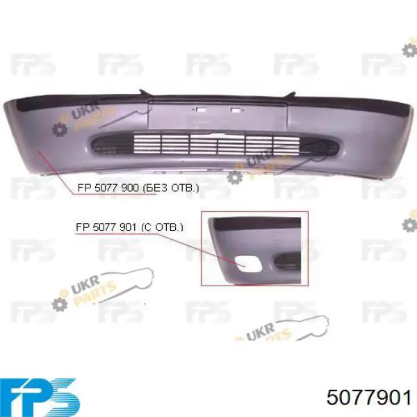 Бампер на авто FPS 5077901 ціна, від 52.87 USD