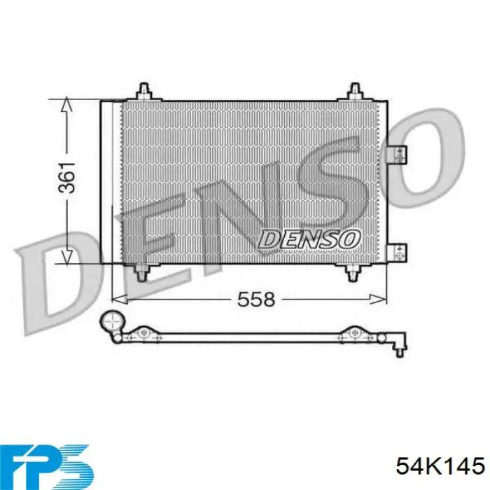 Радіатор кондиціонера 54K145 FPS