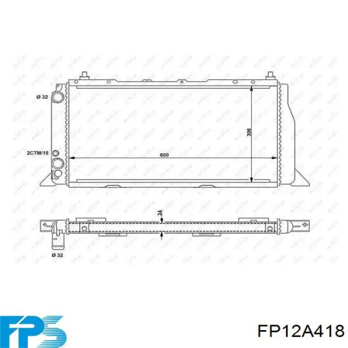 Радіатор основний FPS FP12A418 ціна, від 42.01 USD