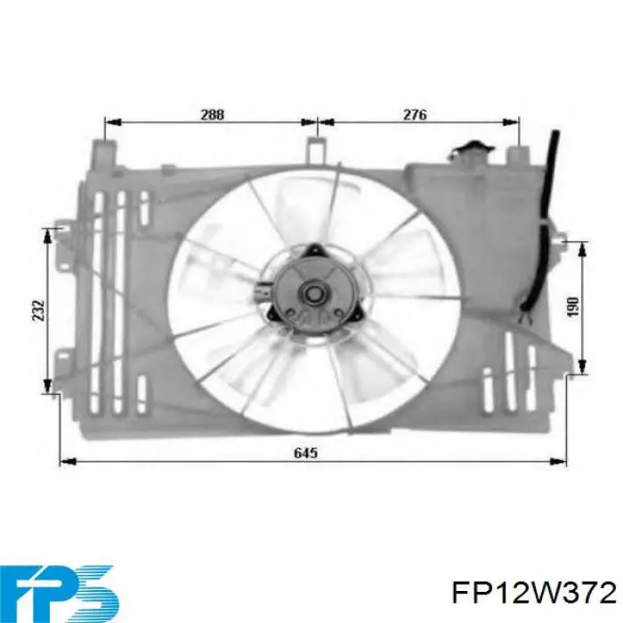 Електровентилятор охолодження в зборі (мотор + крильчатка), правий FPS FP12W372 ціна, від 34.30 USD
