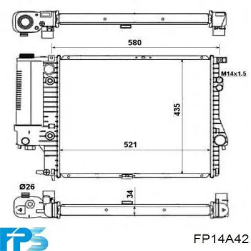 Радіатор основний FPS FP14A42 ціна, від 91.59 USD