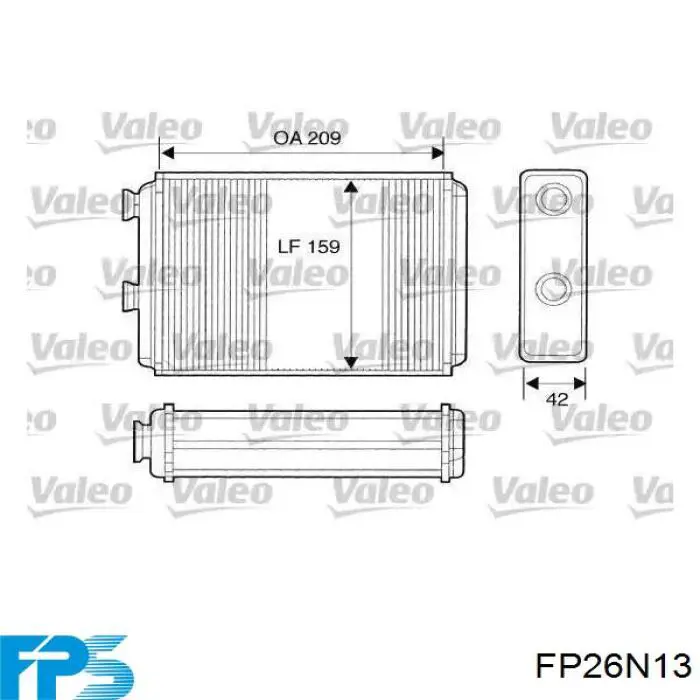 FP26N13 FPS радіатор пічки (обігрівача)