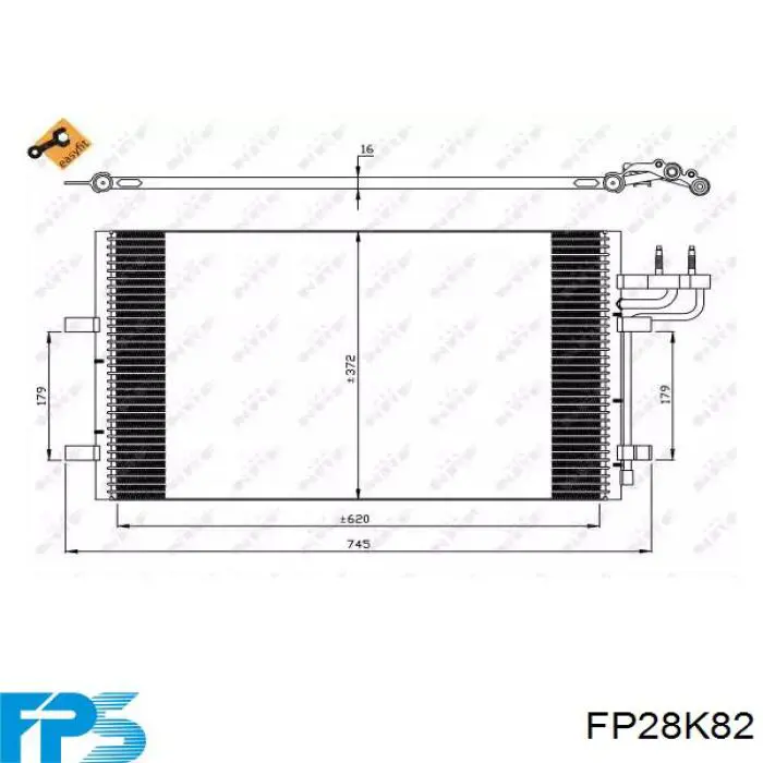 Радіатор кондиціонера FP28K82 FPS