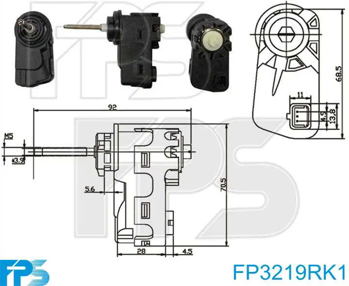 FP3219RK1 FPS коректор фари