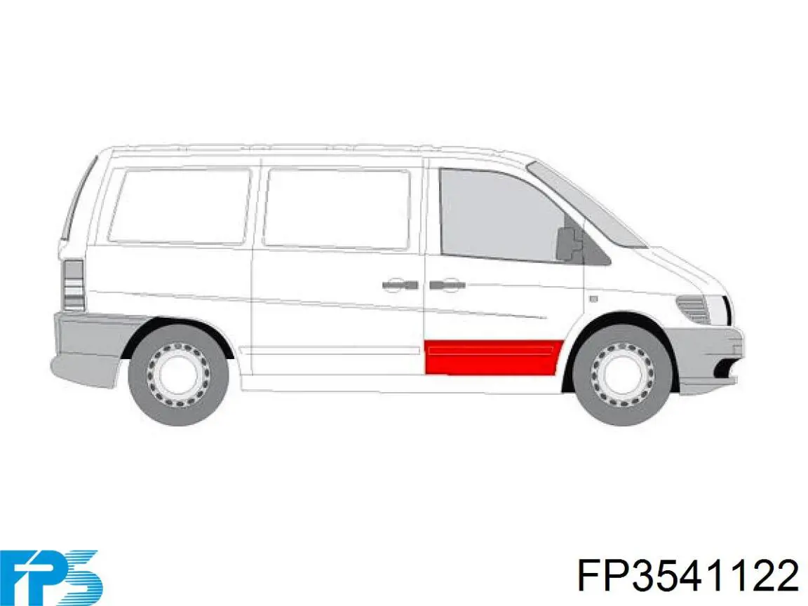 Ремонтна частина передніх дверей FPS FP3541122 ціна, від 14.22 USD