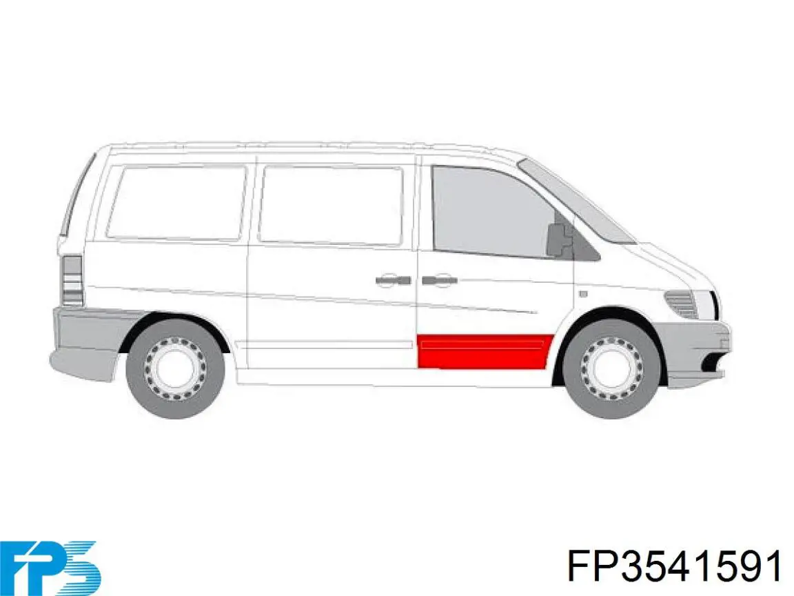 Ремонтна частина арки крила заднього, лівого FPS FP3541591 ціна, від 32.43 USD