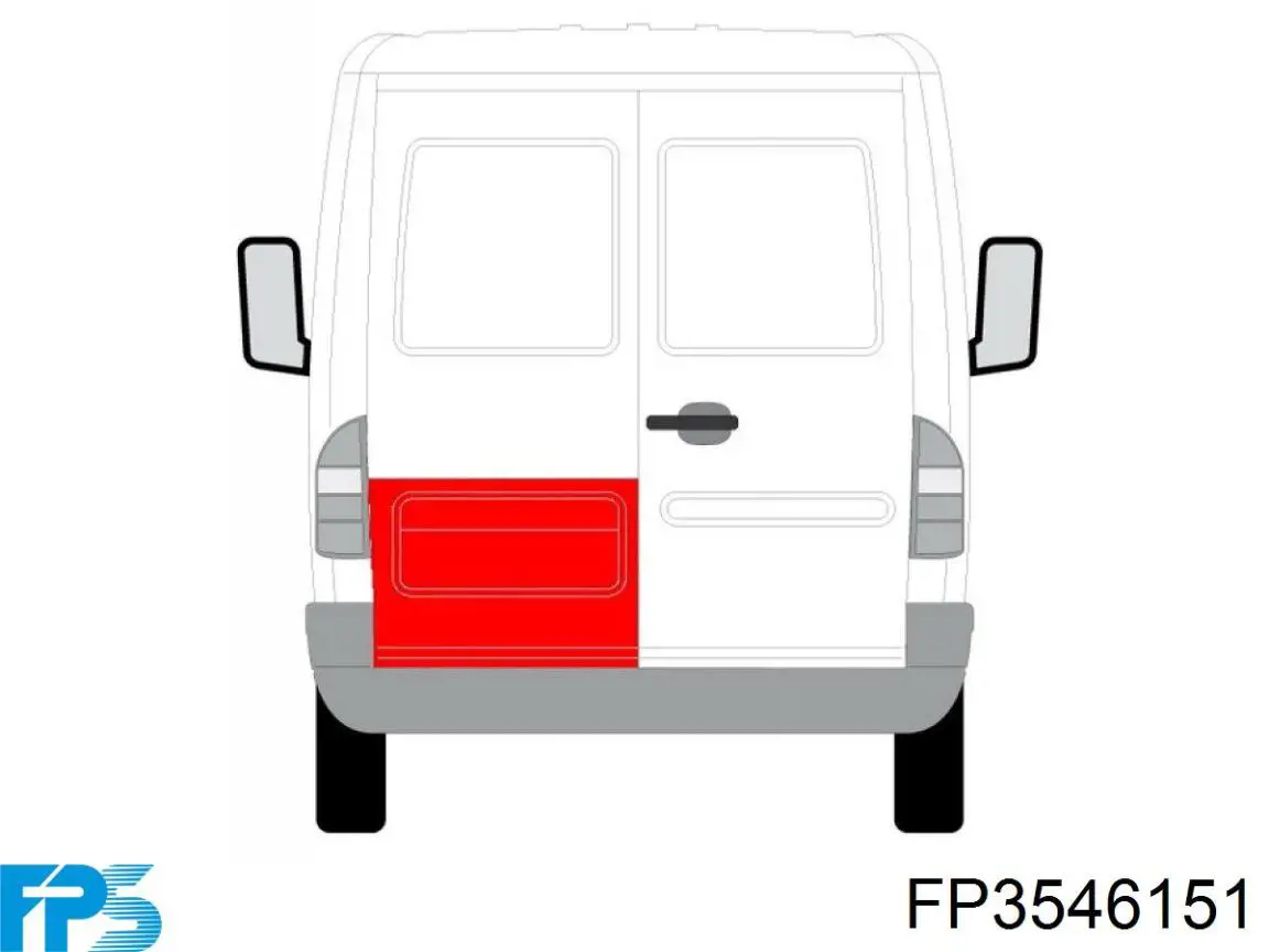 Двері фургона задні, розпашні, ліві Polcar 50624041 ціна, від 20.08 USD