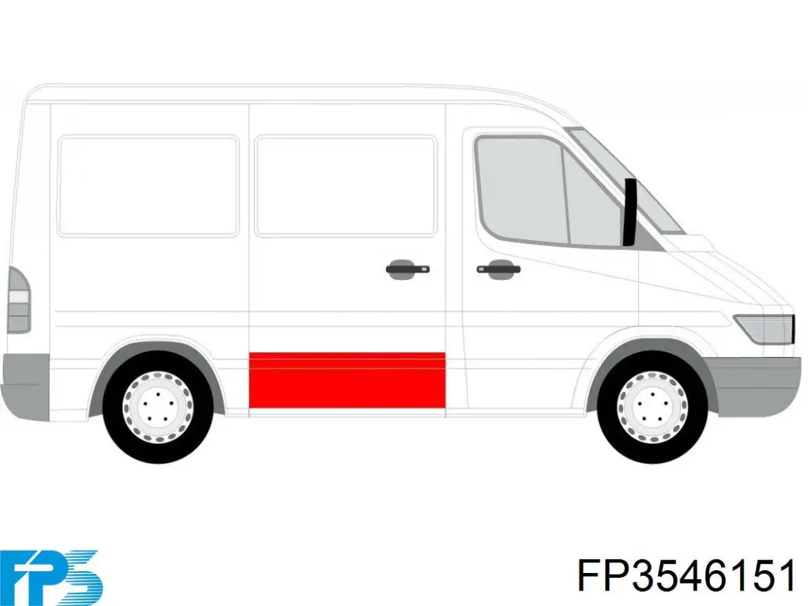 3546151 FPS двері фургона задні, розпашні, ліві